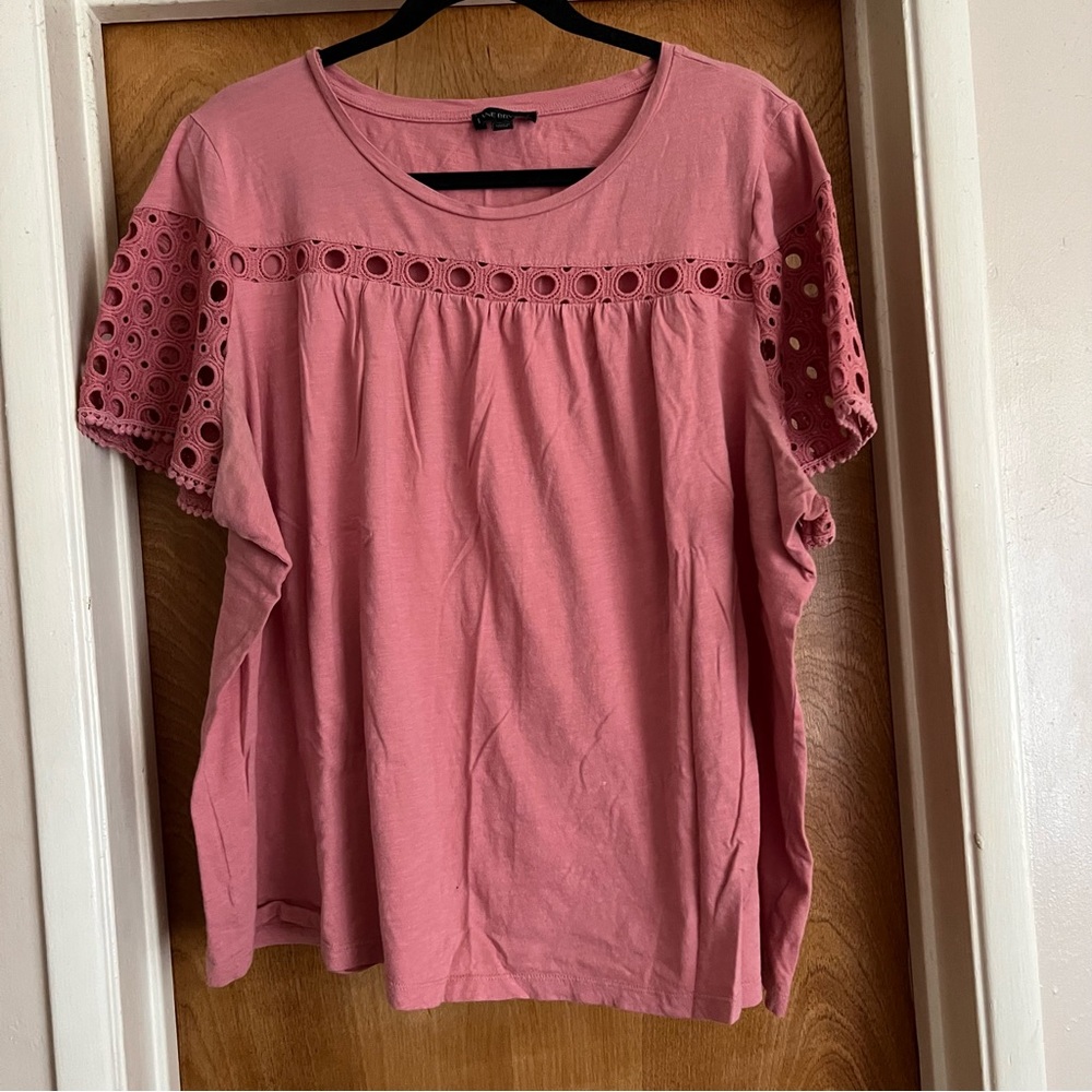 Pink Lacey sleeved blouse